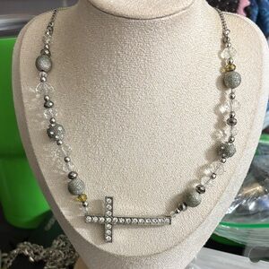 Elegant Silver Cross Necklace